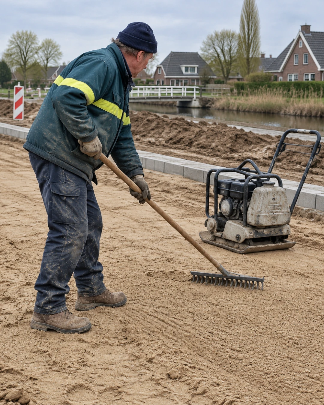 Grondwerker aan het werk